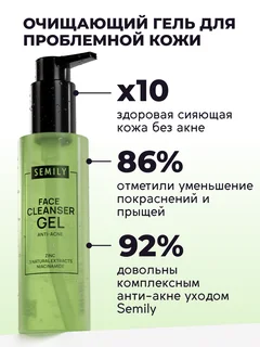 Очищающий гель для лица Semily Face Cleanser GEL Anti-Acne 200 мл