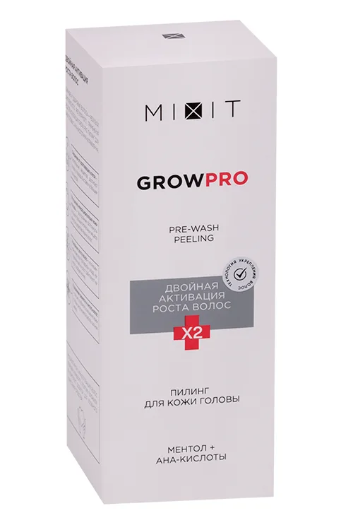 Пилинг для кожи головы Grow PRO Pre-Wash Peeling АНА-кислот / ментол / экстракт розмарина и монарды 150 мл