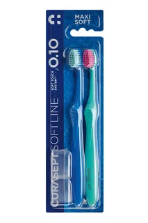 Зубные щетки для взрослых сверхмягкие Curasept Maxi Soft 010 (2 шт в блистере 2цвета)