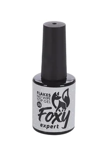 Покрытие Foxy Expert Flakes глянц без липк слоя с белыми хлопьями 10 мл