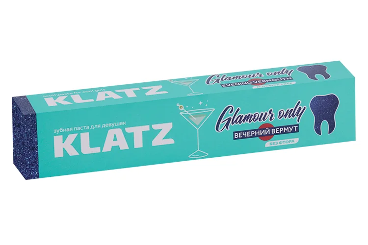 Зубная паста Klatz для девушек Glamour Only вечерний вермут без фтора 75 мл