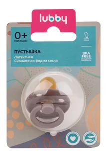 Соска-пустышка Лабби латекс скош сосок (с 0 мес) (арт 30151)