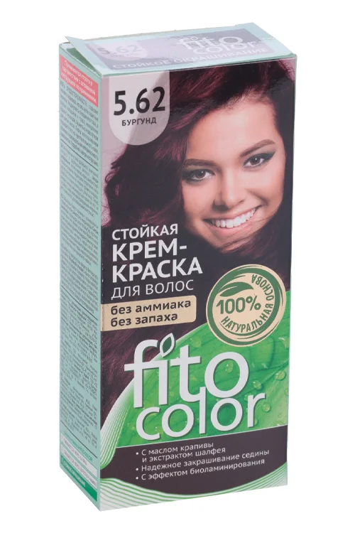 Крем-краска для волос серии Fitocolor тон 5,62 бургунд 115 мл