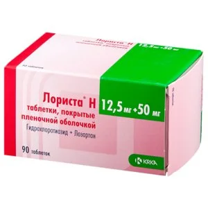 Лориста таблетки 50+12.5 мг 90 шт