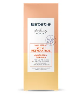 Сыворотка Estetie вит С+ресвератрол для лица, 30 мл