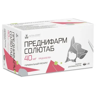 Преднифарм Солютаб таблетки для кошек и собак 40 мг 10 шт