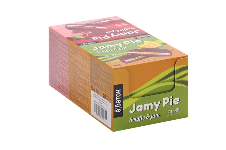 Печенье Ёбатон Jamy pie Souffle and Jam Шоколадный крем 20% protein без сах 9 шт