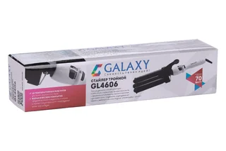 Плойка Galaxy GL 4606 70 Вт керамическое покрытие d=22 мм 200°C белая