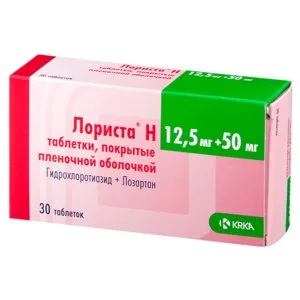 Лориста Н 12,5 мг+50 мг 30 шт таблетки покрытые пленочной оболочкой