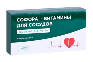 Софора плюс витамины для сосудов 0,395 гр 30 шт капсулы
