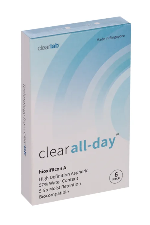 Линзы Clearlab Clear all-day контактные R 8,6 (диоптрия -3,0) 6 шт