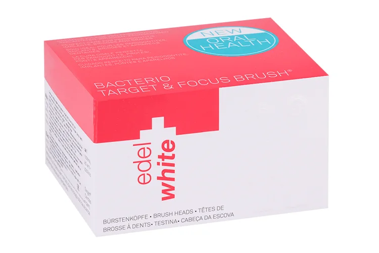 Насадки Edel+White Bacterio Target/Focus смен для элект звук зубная щетки Sonic Generation Healt 2 шт