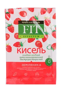 Кисель ФитЭффектум Земляника витаминизир 30 гр пакет-саше