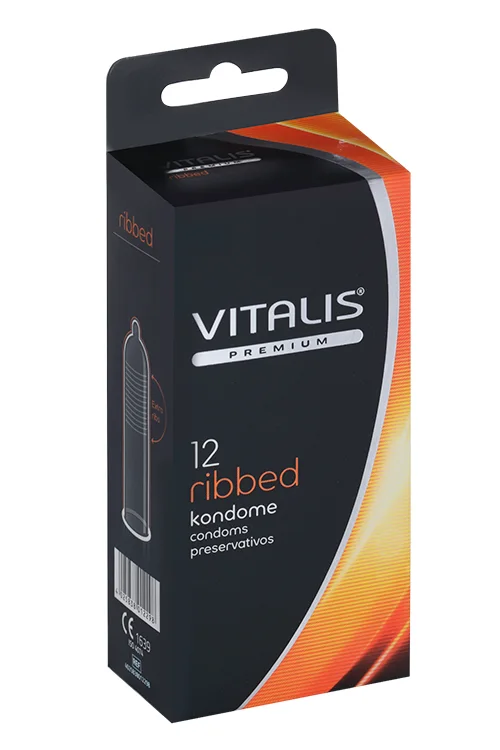 Презервативы Vitalis Premium ribbed ширина 52 мм 12 шт