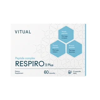 Комплекс пептидов Респиро 3 Плюс (Respiro 3 Plus), 60 капсул, Vitual