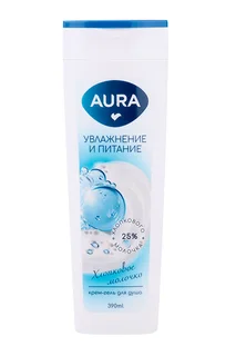 Крем-гель для душа Aura Хлопковое молочко 390 мл