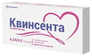 Квинсента раствор п/к 0,25/0,5 мг / доза 1,5 мл шприц-ручка №1 с иглами 6 шт