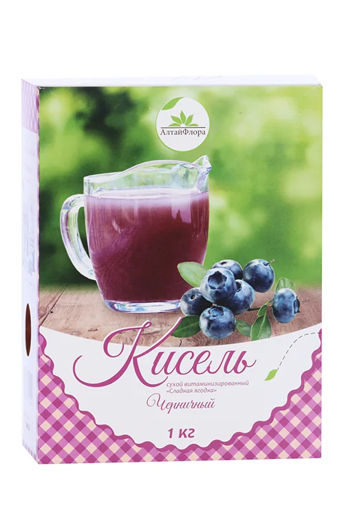 Кисель Сладкая ягодка витаминизированный черничный сухой, 1 000 г