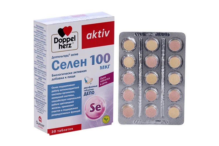 Доппельгерц Актив Селен 100 мкг 761 мг 30 шт таблетки