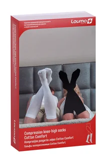 Гольфы Лаума Медикал Cotton Comfort мед компресс хлопок 1 класс р 45-47 пара черн