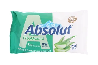 Салфетки Absolut FitoGuard алоэ влажные 20 шт