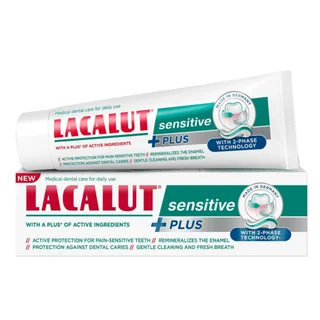 Зубная паста Lacalut sensitive plus, 75 мл