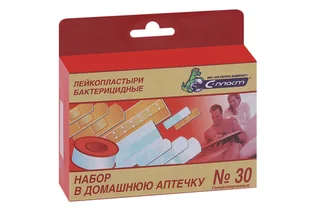 Лейкопластыри в Домашнюю аптечку бактериц ткан / неткан / плен основы катушечный 30 шт