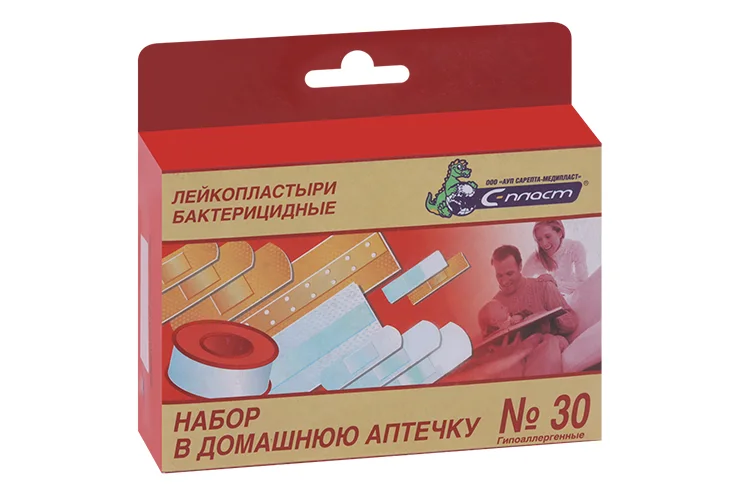 Лейкопластыри в Домашнюю аптечку бактериц ткан / неткан / плен основы катушечный 30 шт