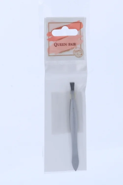 Пинцет Queen fair прямой широкий 8,5 см цвет серебристый