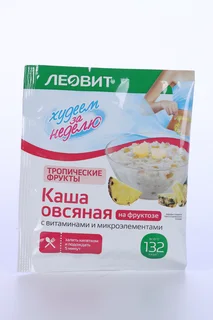 Каша Леовит Худеем за неделю овсяная Тропические фрукты с витаминами / микроэлементами 40 гр