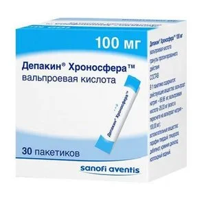 Депакин Хроносфера гран. для приема внутрь пролонг пак. 100 мг 30 шт