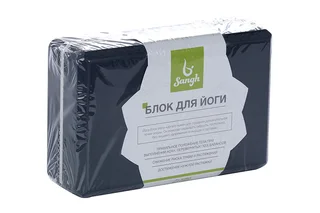 Блок Sangh для йоги 23×15×8 см 120 гр цвет серый