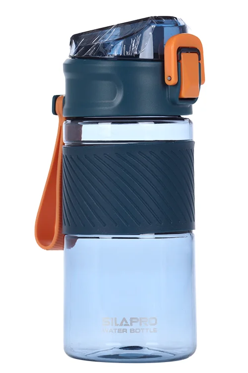 Бутылка для воды Silapro спорт с силиконовым поильником 18,5×8,5 см черный (088-016) 500 мл