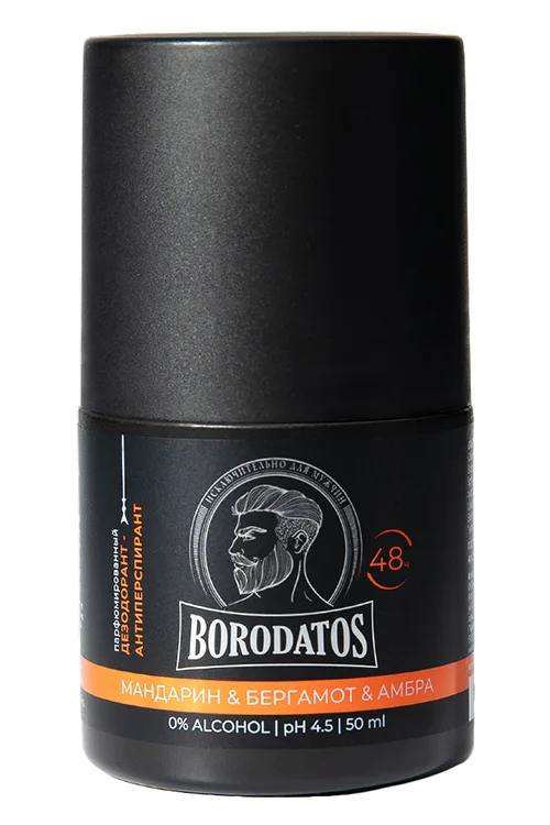 Дезодорант-антиперспирант Borodatos парфюмированный Мандарин / Бергамот / Амбра 50 мл