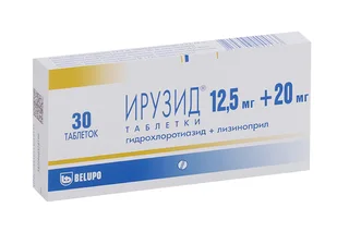 Ирузид 20 мг+12,5 мг 30 шт таблетки