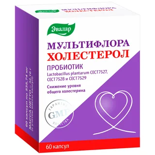 Мультифлора эвалар холестерол капсулы 535,74 мг 60 шт