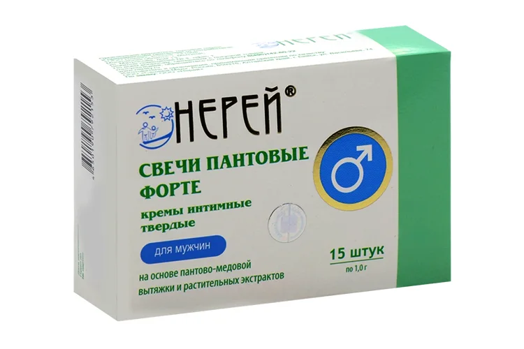 Свечи пантовые Нерей для мужчин 15 шт