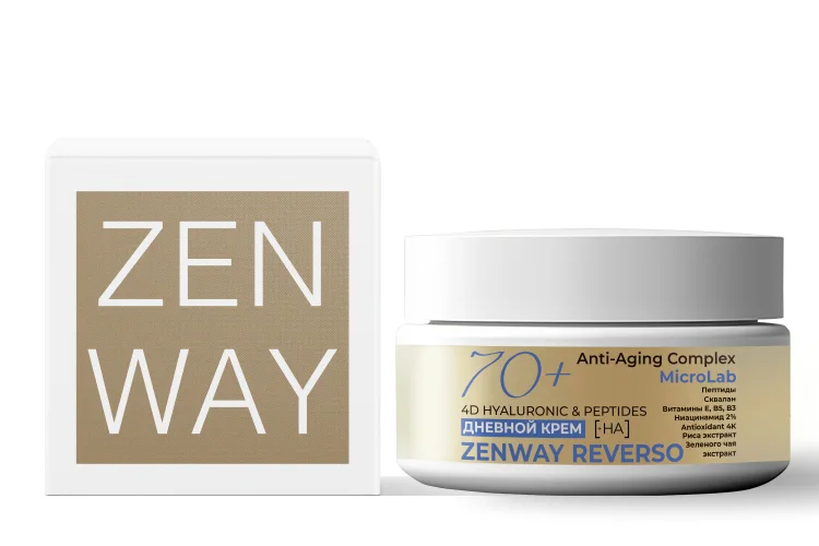 Крем для лица Zenway увлажняющий 70+ c пептидами и активными биоэкстрактами дневной 50 мл