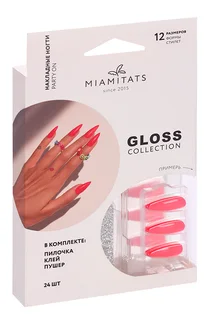Набор накладных ногтей Miamitats Gloss (Stiletto) Party on (0414)