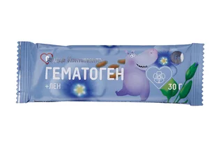 Гематоген+ лен Сердце Континента детям с 3 лет 30 гр