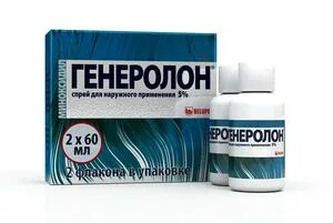 Генеролон спрей для наружного применения 5% флакон 60 мл 2 шт