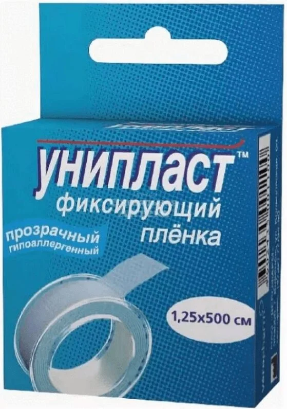 Лейкопластырь Унипласт фиксирующий На Основе Прозр. Пленки 1,25*500 см 1 шт