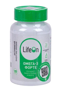 Omega 3 LifeOn для высокой концентрации 120 шт капсулы