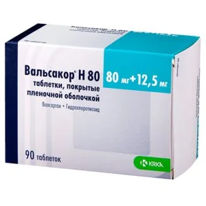 Вальсакор Н таб. п/о 80 мг+12.5 мг 90 шт