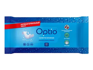 Салфетки Оптио влажн антибактер 80 шт