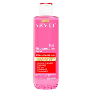 Мицеллярная вода Basic Care 5 в1 для всех типов кожи Aevit 200 мл Librederm