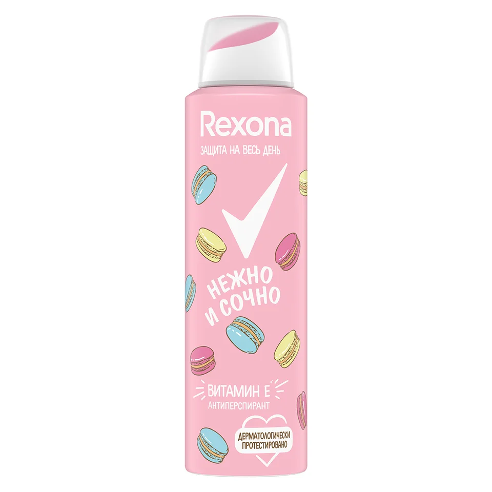 Дезодорант антиперспирант Нежно и сочно спрей 150 мл Rexona
