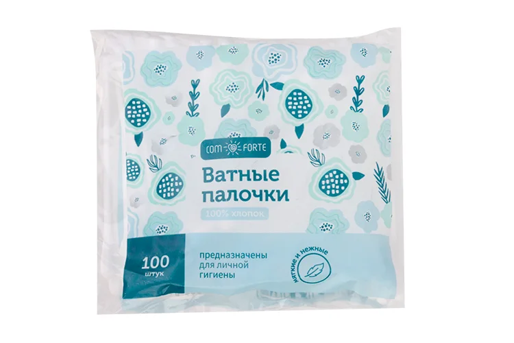 Ватные палочки Com Forte 100 шт