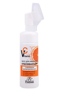 Мусс Floresan Отбеливающий Vitamin C натурал экстракт апельсина для умывания 170 мл