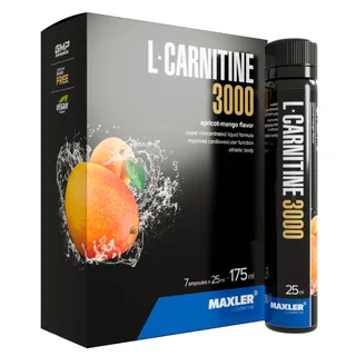 L-Карнитин 3000, со вкусом Абрикос-манго, 7*25 мл, Maxler